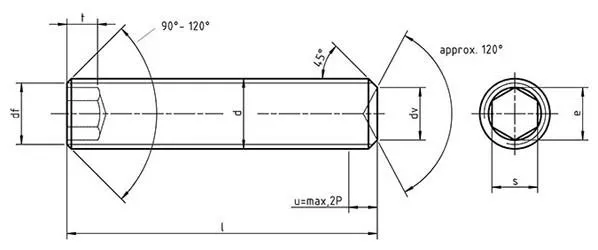 ISO 4029 Hexagon Socket Set Screws with Cup Point